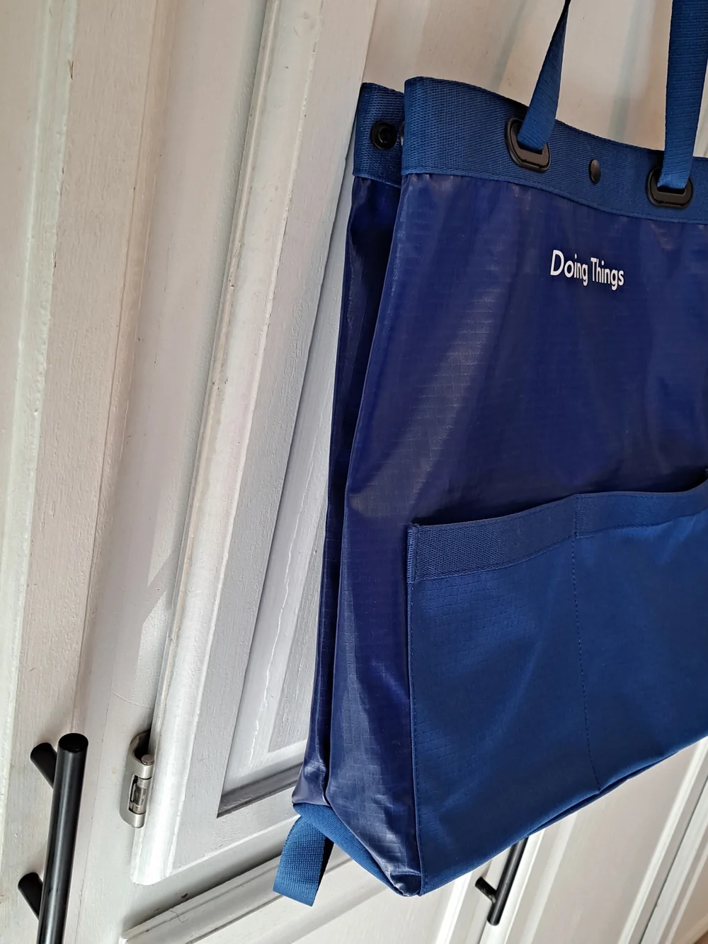 Outdoor Voices Blue 'Doing Things' Tote-Style Backpack Durable Weather Resistant